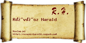 Révész Harald névjegykártya